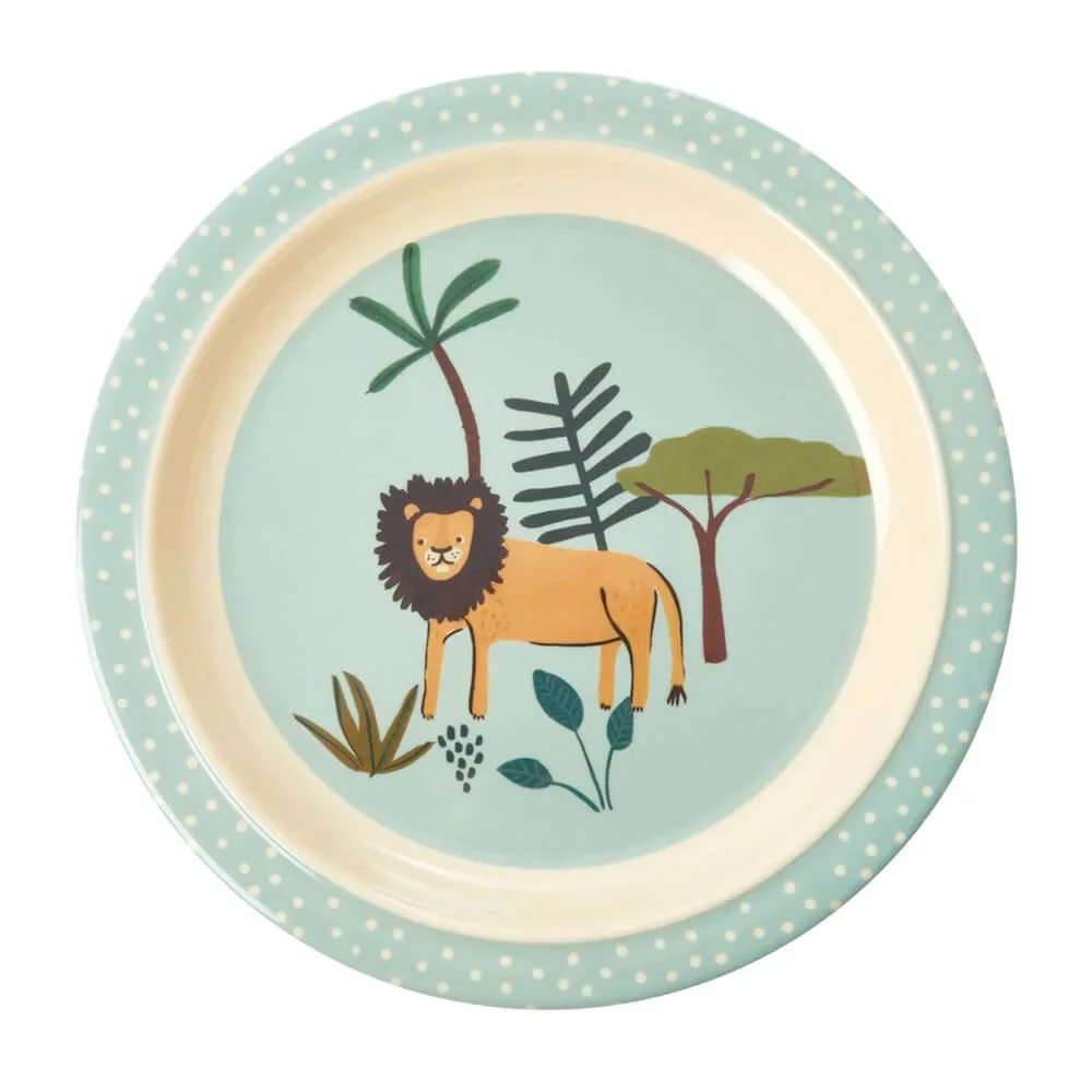 "Rice Enfants Assiette Jungle Garçon Mélamine image"