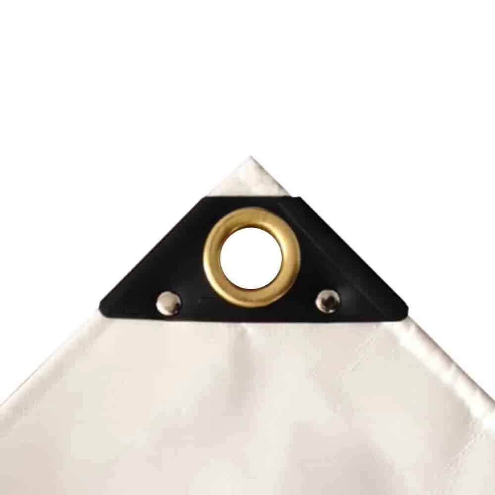 "Bâche de protection, bâche PVC 650 g/m², 3 x 4m (12m²), bâche étanche, blanche image"