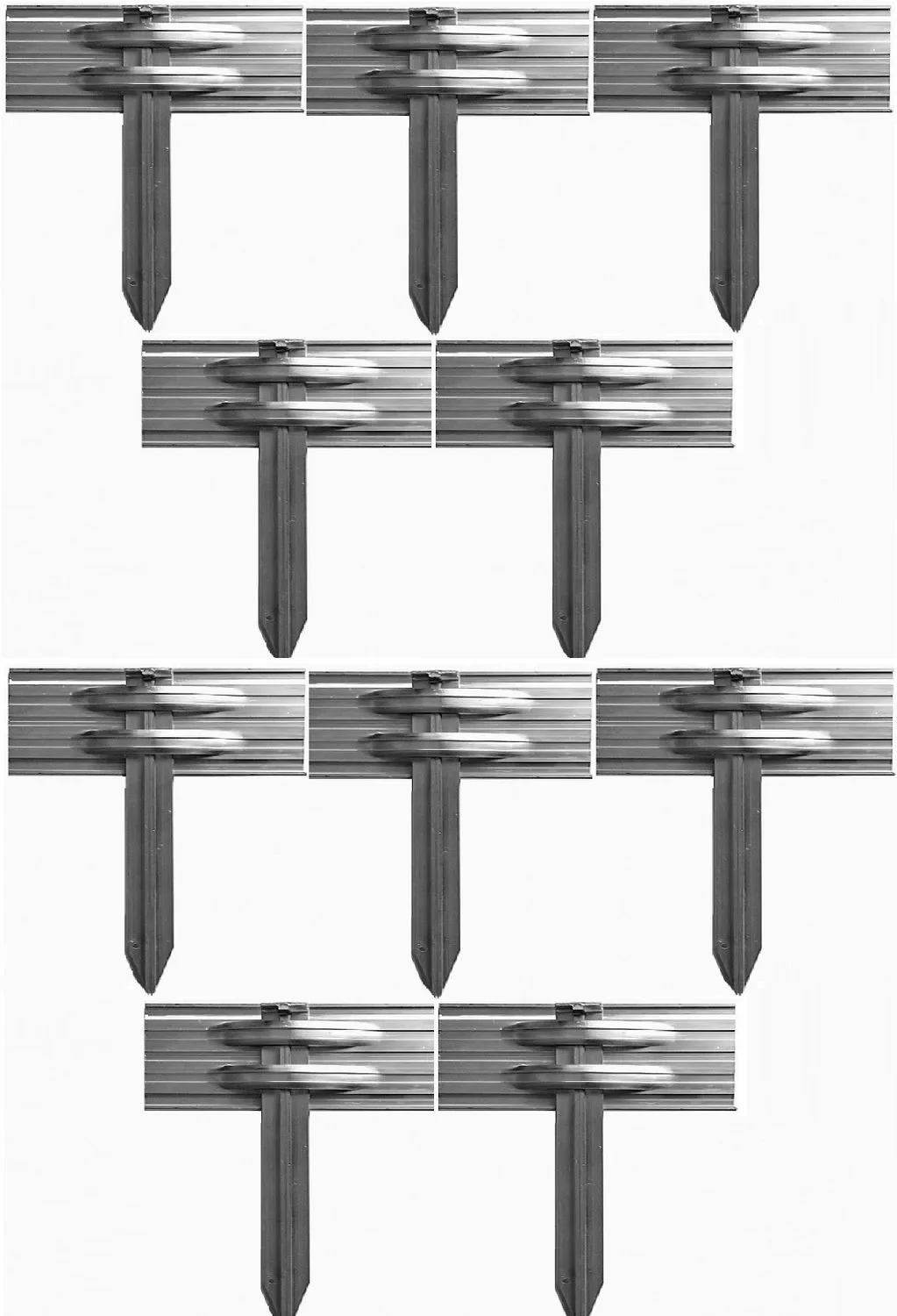 "Jeu de 10 ancrages pour Bordures de jardin en aluminium ultra solide | Bordure Jardin | Bordure jardin metal image"