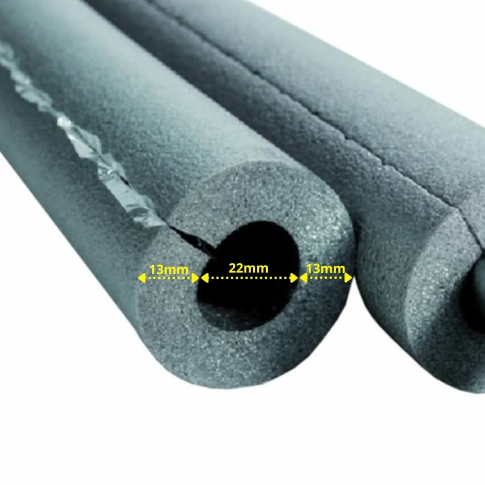 "Gaine isolante pour tuyau Ø 22 mm x 13 mm, 2 m, auto-adhésive, isolation thermique image"