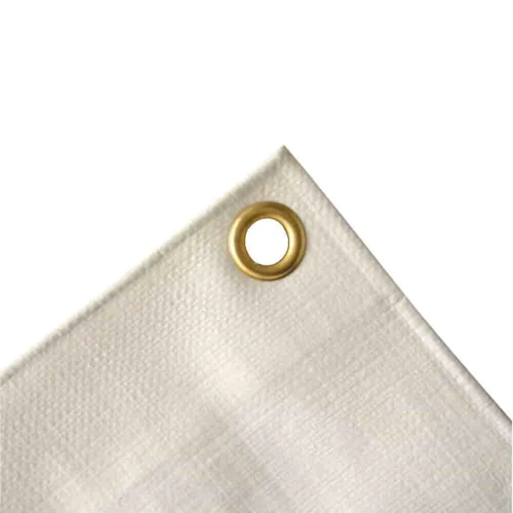 "Bâche de protection, 280g/m² blanche 6x10m (60m²), bâche étanche et résistante image"