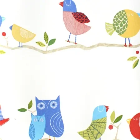 "Harlequin Papier peint oiseaux bleu image"