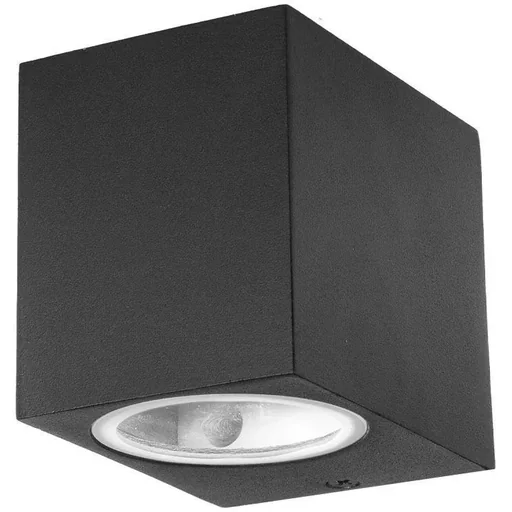 "VT-7651SQ outdoor wall light - GU10 - black - square - IP44 image"
