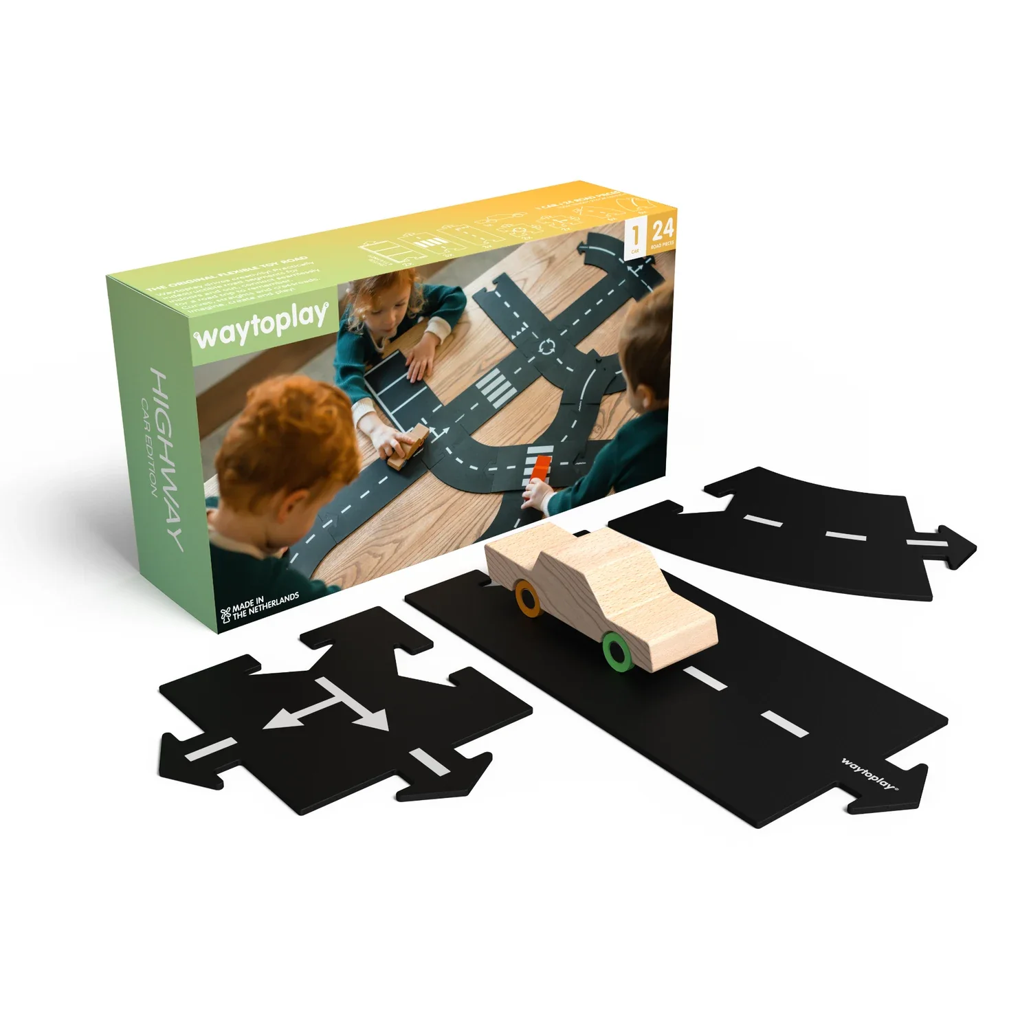 "Waytoplay circuit de course jouet + 1 voiture, coffret cadeau image"